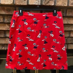 In the Wash red cotton blend skirt size 8